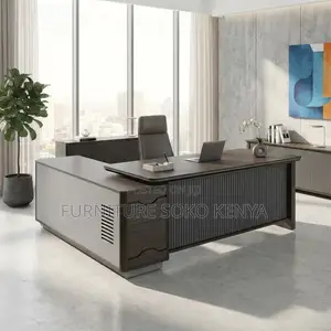 Executive L-Shape Office Desk | 1600MM | Kahawia