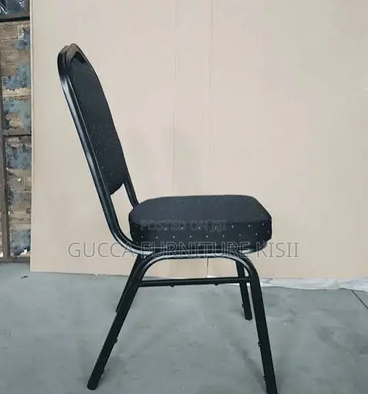 Ergonomic Stackable Black Auditorium Conference Chair - 1
