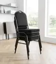 Ergonomic Stackable Black Auditorium Conference Chair - 4