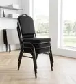 Ergonomic Stackable Black Auditorium Conference Chair - 5