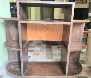 Mvule Hardwood TV Stand with Storage