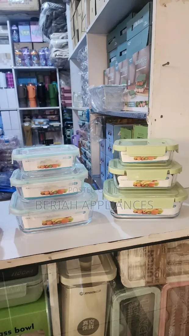 3pcs Borosilicate Glass Storage Containers - 1
