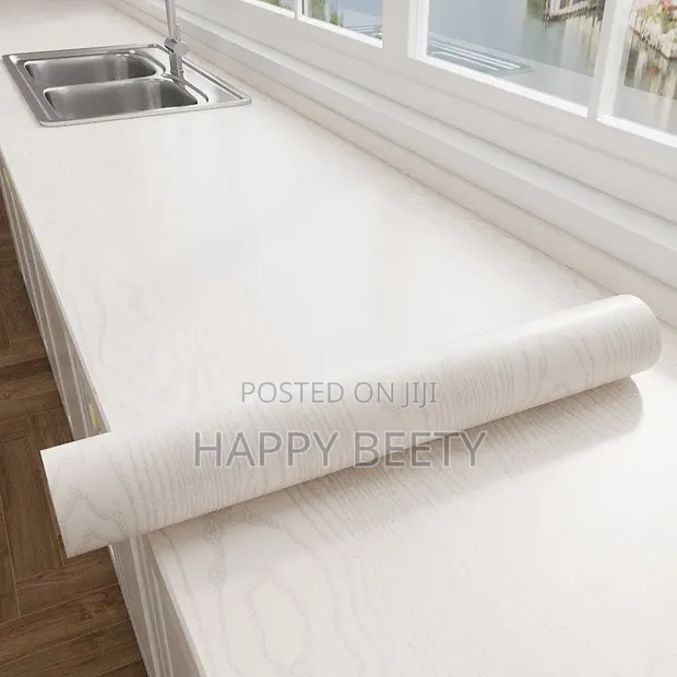 Modern Glossy Marble & Plain Contact Paper (10m) - 1