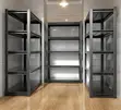 GUCCA FURNITURE 5-Tier Grey Adjustable Shelf Rack - 1