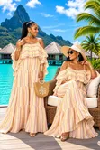 Elegant Ruffles Flowy Maxi Summer Dress - 1