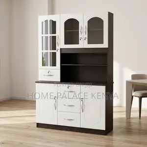 Home Palace 3-Door White MDF Kitchen Storage Cabinet