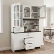 Home Palace 3-Door White MDF Kitchen Storage Cabinet - 3