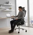 Executive Mesh Office Chair with Lumbar Support - 2