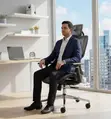 Executive Mesh Office Chair with Lumbar Support - 4