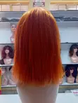 12-Inch 13x5x1 Human Hair Bob Wig - Ginger/Orange - 2