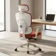 Kiti cha Ofisi cha Rangi ya Chungwa cha Ergonomic - 3