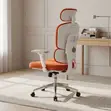 Kiti cha Ofisi cha Rangi ya Chungwa cha Ergonomic - 4