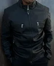 Jaketi ya Ngozi ya Zara kwa Wanaume - 1