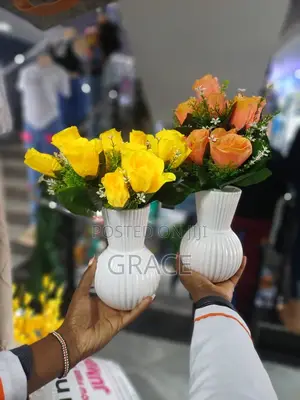 Artificial Rose with Vase