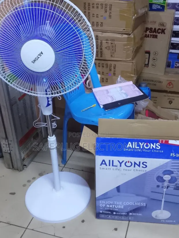 Ailyons 16" Standing Fan - Blue (Brand New) - 1
