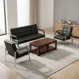 5-Seater Reception Office Sofa Set - Black - 1