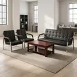5-Seater Reception Office Sofa Set - Black - 3