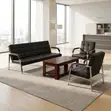 5-Seater Reception Office Sofa Set - Black - 4