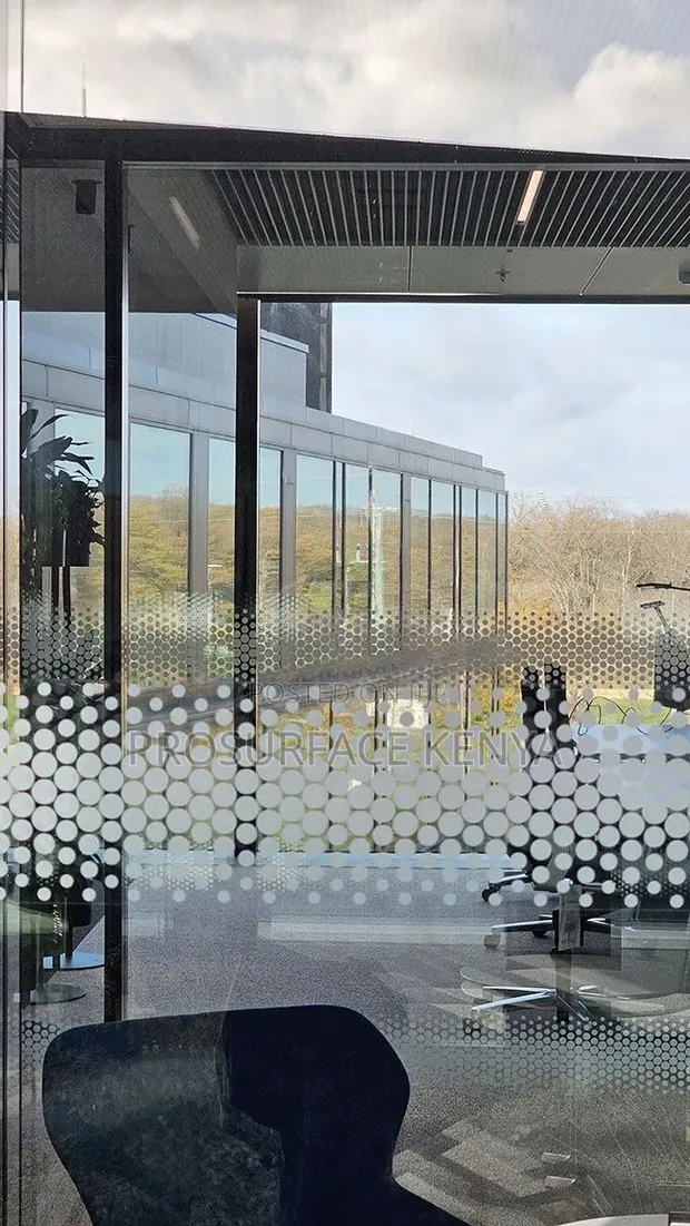 Frosted Gradient Dotted Film for Glass Partitions - 1