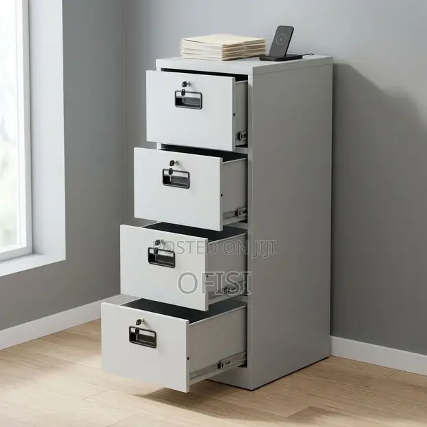 Heavy-Duty 4-Drawer Office File Cabinet - 1