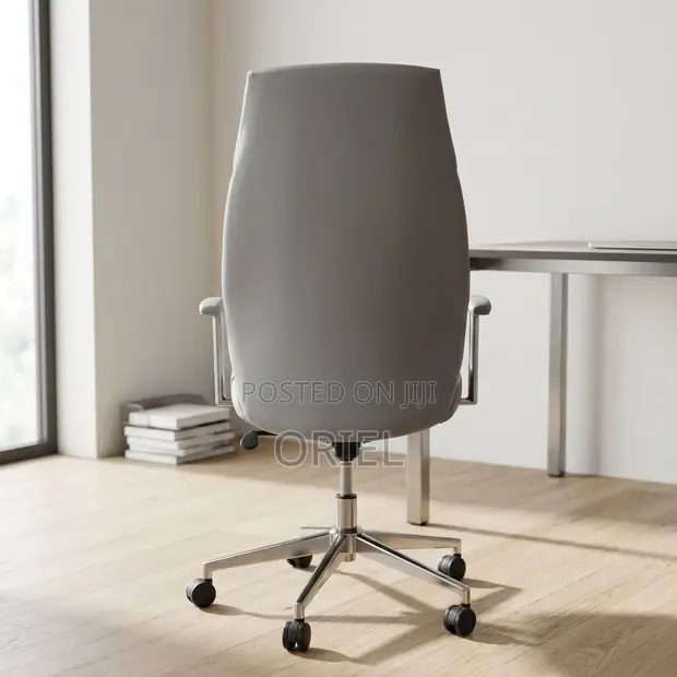 Executive Office Chair - Gray Upholstered - 1
