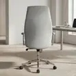 Executive Office Chair - Gray Upholstered - 3