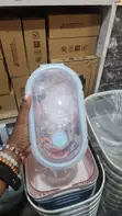 Sanduku la Chakula la Kioo cha Borosilicate la Ovali la 850ml - 3