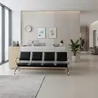 Benchi la Watu Watatu la Ngozi kwa Wageni - 1