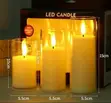 3-in-1 Mishumaa ya LED Isiyo na Mwako - 1