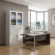 Two-Door Grey Office Storage Cabinet - 2