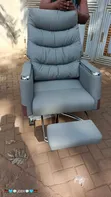 Executive Office Chair with Leg Rest - Grey - 2