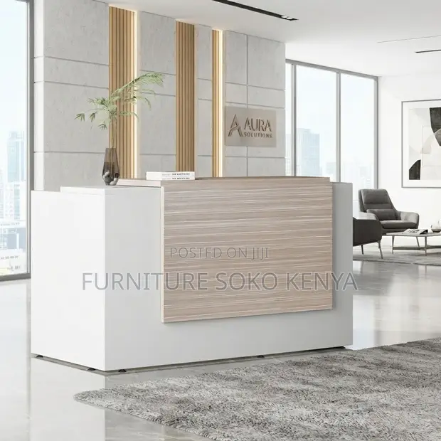 White Reception Table | 1400MM Executive Reception Desk - 1