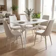 Home Palace Marble Top Dining Table (1.3m x 0.7m) - 4
