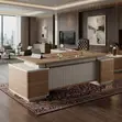 Executive Design Desk | 2400MM Golden Modern Urban - 5