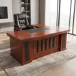 1.8m L-Shaped Executive Office Desk - Mahogany - 3