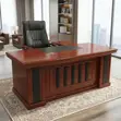 1.8m L-Shaped Executive Office Desk - Mahogany - 5
