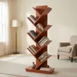 Tree Tiered Wooden Office Bookshelf - 1