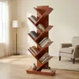 Tree Tiered Wooden Office Bookshelf - 4