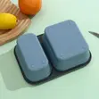 Collapsible Silicone 2-Grid Lunch Box - 1