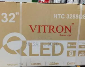 Vitron 32 Inch QLED Smart Android TV Bila Fremu Na Bluetooth