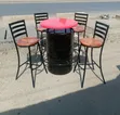 Seti ya Baa ya Mahogany: Viti vya Mviringo na Meza ya Ngoma - 2