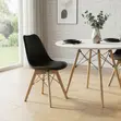Upholstered Mid Back Dining Chair | Red Fabric - 1