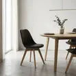 Upholstered Mid Back Dining Chair | Red Fabric - 2