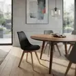 Upholstered Mid Back Dining Chair | Red Fabric - 4