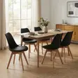 Upholstered Mid Back Dining Chair | Red Fabric - 5