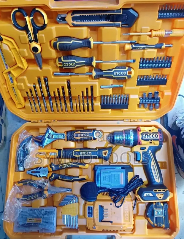 Ingco 165-Piece Cordless Drill Tool Set - 1