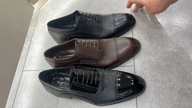 Pure Leather Formal Shoes - Men's - 1