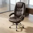 Brown High-Back Executive Office Chair - 4