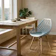 Home Palace Breathable Plastic Dining Chair - Blue - 2