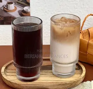 Seti ya Vikombe 6 vya Vinywaji Vilivyotiwa Ribbed (350ml)